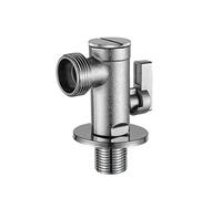 Triangle Valve Brass 1/2'' to 3/4'' Male Thread Bathroom Shower Diverter Toilet Corner Faucet