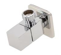 Triangle Valve, G1/2 Male Thread Square Triangle Angle Valve, Faucet Bathroom Bidet Wall Mounted Tap, Easy Installation(Silver)