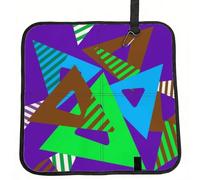 Triangle Vitality Seat Cushion Folding, Indoor Outdoor Portable Chair Cushion for Camping, Waterproof Memory Foam Sitting Mats for Picnic Hiking, Lightweight & Compact 15.8 x 15.8 in