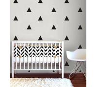 Triangle Wall Sticker Baby Nursery Stickers Kid Children Wall Decals vinyl art (18 Triangle with 6cm radius, Medium Grey)