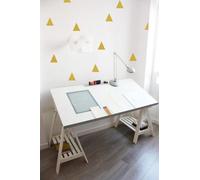Triangle Wall Sticker Baby Nursery Stickers Kid Children Wall Decals vinyl art (48 Triangle 2.5cm radius, Pink)
