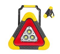 Triangle Warning Light - Solar Powered LED Road Flare, 2-in-1 Safety Sign, Waterproof 4 Mode Breakdown Hazard Lamp | Lights for Trucks Vehicles Car Roadside Help