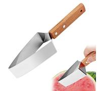 Triangle Watermelon Cutter, 2026 New Stainless Steel Watermelon Slicer with Wooden Handle, Handheld Fruit Cutter for Kitchen Gadgets, Portable for Summer Camping, Picnics, Home
