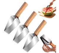Triangle Watermelon Cutter, Stainless Steel Multifunctional Handheld Fruit Various Melon Slicer,Effortless Quickly Slice Tool,for Kitchen and Camping Picnic Gadgets(3PCS)