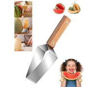 Triangle Watermelon Cutters Quick Watermelon Slicer Cutter Tool Stainless Steel Multifunctional Fruit Slicer and Meat Divider Pineapple Melon Slice Summer Fruit Cutting Kitchen Gadget(1pc)