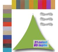 Triangle Waterproof Shade Sail 6x6x6m UV Protection 98% Windproof Outdoor Canopy for Garden Terrace Gazebo Patio Parties Various Green