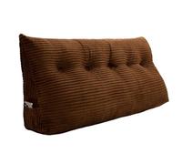 Triangle Wedge Bed Pillow - Attachable Headboard Cushion, Reading Support Backrest & Lumbar Support for Bay Window Bedrooms, Brown, 31.5"x7.87"x19.7"