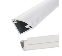Triangle Wire Cover for TV Wires - Hole-Free Aluminum Alloy Trunking with Self-Adhesive Tape, 3pcs Set (White) - Perfect for Home & Office Cable Management
