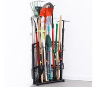 Triangle Yard Tool Organizer,Corner Rack for Garage Storage Organization,Free Standing Garden Tool Holder.Solid Metal.