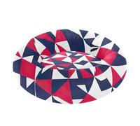 Triangles Patchwork Red Navy Self-Warming Pet Beds Anxiety Relief Dog Bed Medium