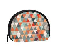 Triangles Patterns Coin Purse Personalized Coin Bag for Women Men Change Purse Small Wallets with Zipper Mini Shell Coin Pouch Outdoor Shopping Change Storage Bag Handbags Gifts