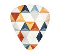 Triangles Patterns Print Guitar Pick,12 Pack,Includes Thin,Medium,Heavy Gauges,Suitable for guitar,ukulele