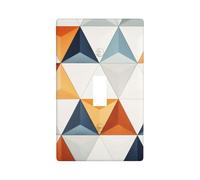 Triangles Patterns Print Switch Plate Covers,1 Gang Wall Plate Single Toggle Light Switch Cover Plate