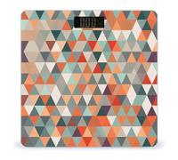 Triangles Patterns Scale for Body Weight Bathroom Weighing Scale with Large LCD Backlight Display Weight with High Precision Measures Weight Up to 180kg