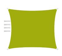 Triangular 1x5.5m Patio Sail Canopy - UV Resistant, 98% Waterproof Outdoor Shade for Garden, Terrace, Camping, Pool & Balcony - Green & Yellow with Free Rope