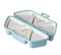 Triangular 6-in-1 Rice Cooker for Seaweed Coriander Rice with Non-Stick Mould Storage Function for Kitchen and Outdoor Activities (Blue, 21 x 14 x 4.3 cm)