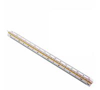 Triangular Aluminum Architectural Scale Ruler Engineering Metal Ruler with 6 In1 Multifunctional Pen for Drafting