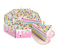 Triangular Cake Shape Candy Packing Box 50pcs Paper Chocolate Box Birthday Wedding Party Gift Box Dessert Packaging Box