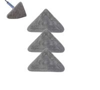 Triangular Cleaning Mop Replacement Heads, 360°Rotatable Adjustable Mops Microfiber Pads Reusable Imitation Hand Twist Quick Dry Spin Mop Cloths for Cleaning Wall Window Floor Ceiling Glass (6)