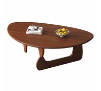 Triangular Coffee Table with Solid Legs, Mid-Century Design for Living Room and Small Spaces
