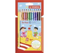 STABILO Trio thick - Triangular Colouring Pencil - Pack of 12 - Assorted Colours