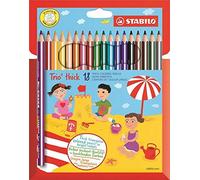 Triangular Colouring Pencil - STABILO Trio thick - Pack of 18 - Assorted Colours