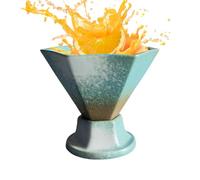 Triangular Cone Shape Porcelain Mug - Dishwasher & Microwave Safe Coffee Cup | 170ml Ceramic Triangle Cone Funnel Shaped Retro Tea Cup Handmade for Home