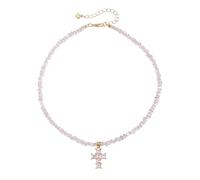Triangular Crystal Crosses Necklace Featuring High Refraction Sparkles And Lightweight Alloy For Everyday Elegances, As the pic show, Metal, No Gemstone