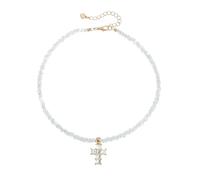 Triangular Crystal Crosses Necklace Featuring High Refraction Sparkles And Lightweight Alloy For Everyday Elegances, As the pic show, Metal, No Gemstone