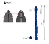 Triangular Diamond Drill Bit for Red Brick, Marble, Quartz Stone | 1/4 Hex Shank | U-Shaped Chip Groove | Steel Hardness | Compatible with Cordless, Lithium & Shock Drills, 1 Pack