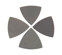 Triangular Diamond Polishing Pads for Corner Edge, Electroplated Sanding Pads for Oscillating Multi-Tools, 3’’(80mm), Grit 60-400, 4PCS