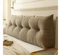 Triangular Ergonomic Large Wedge Headboard Pillow - Movable Bed Backrest Cushion for Reading & Relaxing in Bed - Stylish Decorative Bed Pillows 60cm