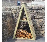 Triangular Garden Log Store by Churnet Valley