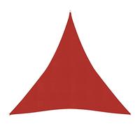 Triangular Garden Sun Shade Sail 5x6x6m - UV Resistant Mildew-Free HDPE Canopy for Balcony Camping & Outdoor Use - Breathable Multifunctional Awning in Red