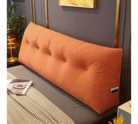 Triangular Headboard Reading Pillow Ergonomic Backrest Cushion for Bedside Support 150x50x20cm Orange Ideal for Reading & Relaxation Comfortable Back Support Pillow
