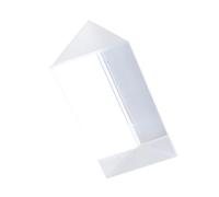 Triangular K9 Optical Prism Glass Photography Props, 25 * 25 * 80mm Clear Lens Glass for Physics Teaching 1pc