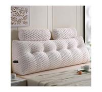 Triangular Lumbar Support Wedge Cushion for Bed & Sofa Removable Neck Roll Washable Cover White 137x50x20cm Includes 2 Pillows for Ultimate Comfort