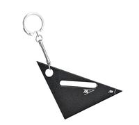 Triangular Measuring Tool Woodworking Ruler Mini Right Angle Ruler Portable Measuring Tool with Key Ring Metal 90/45 Degree Protractor for Working