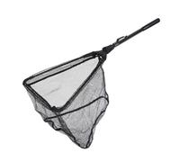 Triangular Mesh Landing Net for Reservoir and Shoreline Fishing, Folding Fish Net with Aluminum Alloy Handle, Foam Grip, 40 X 70 Cm Open Size Freshwater Landing Foldable Mesh Fishing Triangular Frame