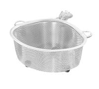 Triangular Multifunctional Drain Shelf Sink Storage Rack Stainless Steel Sink Strainer Basket Space Saving Corner Sink Drainer Basket for Kitchen