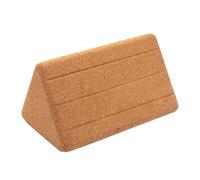 Triangular Natural Yoga Brick - Cork Build, Sturdy Non Slip Surfaces, Comfortable Grip, Environmentally Friendly Design | Yoga and Pilates Tool for Flexibility Strength Stretching Exercise Home Studio