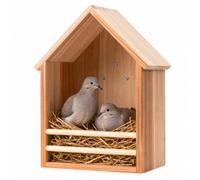 Triangular Opening Cedar Mourning Dove Nesting Box for Outside, Oltara Hanging Wooden Bird House for Outdoor Doves, Pigeons, and Other Small Birds