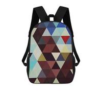 Triangular Pattern IX Backpack, 3D Printed School Bag, School Lunch Bag, Travel Backpack, Friends Backpack, School Backpack for Girls And Boys 17inch
