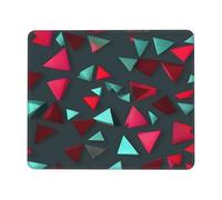 Triangular Pattern Square Waterproof Non-Slip Rubber Base Mouse Mat for Office Laptop,Laptop Wireless Mouse Home Office Travel 7.9 X 9.5 in