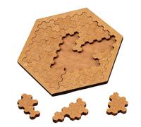 Triangular Pieces Wooden Jigsaw Puzzles for Adults, The Clearly Impossible Puzzle, Wood Hexagonal Fractal Puzzle, Geometric Brain Teaser for Stress Relief, Ideal for Cognitive Training & Decoration