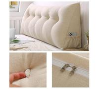 Triangular Reading Pillow for Bed & Sofa Back rt Cushion for TV Watching & Laptop Work Soft Grey Green 100 * 50 * 20 cm Comfortable Lounge Essential (Beige 180 * 50 * 20cm)