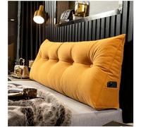 Triangular Reading Pillow Large Backrest Cushion for Bed or Sofa Versatile Wall Cushion Lumbar rt Multiple Brown 150x20x50cm (Orange Naranja 150x20x50cm)