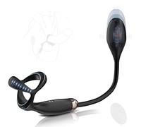 Triangular Ring Plug Vibrator Sex Toy for Men with 10 Vibration Modes, Stretchy Silicone Rings Vibrators Prostate Vibrators Man Butt Plug Cock Ring Extra Sex Toys