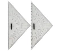 Triangular Ruler, 2 Pieces Acrylic for Marine Navigation Map, 30 cm Precision Engraved Scale - for Naval Mapping, Engineering, Teaching and