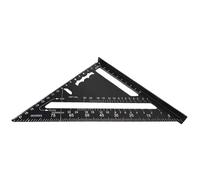 Triangular Ruler, Metric Scales with Try Angle, Precision Measuring Tool Made of Metal for Woodworking, Architecture and Technical Drawing